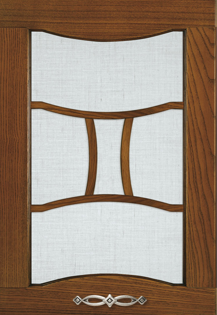 Finishes - walnut stained brushed ash doors - code. 2453I